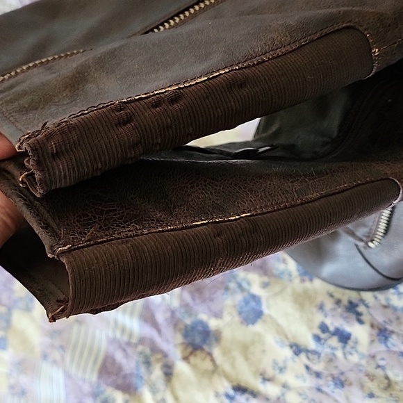 Vegan leather tall riding moto boots. Size 8 - Picture 5 of 8